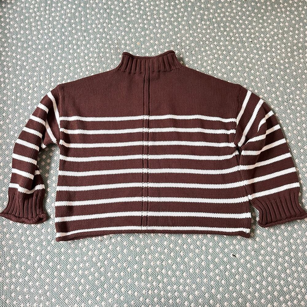 NWT Jcrew RollnecK Sweater in Stripe - Picture 7 of 9